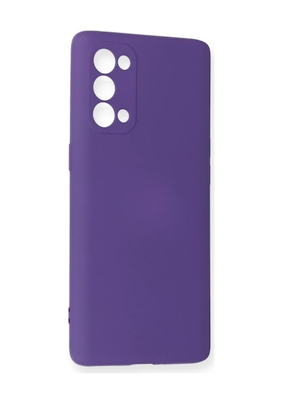 Oppo Reno 5 Pro Kılıf Nano İçi Kadife Silikon - Mor 0.2M-Çok Renkli