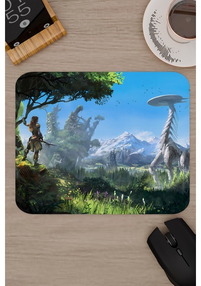 Horizon Zero Kaymaz Dikişli Kauçuk Oyuncu Mousepad V5 - 22x18 Gaming Mouse Pad Fare Altlığı