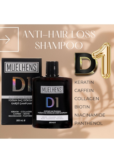 Muelhens D1 Hair Loss Dökülme Karşıtı Onarıcı Şampuan 500 ML