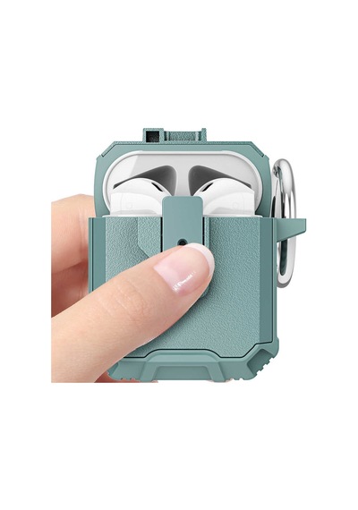 Apple AirPods Uyumlu Kılıf Zore Airbag 27 Silikon Lacivert