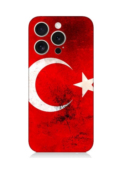 Apple Uyumlu iPhone 15 Pro Silikon Kılıf Türk Bayrağı