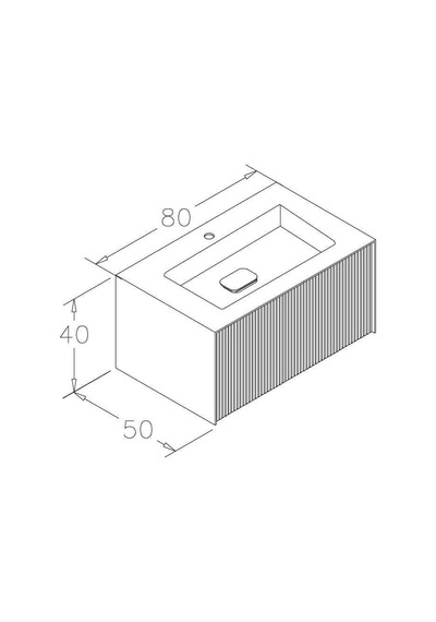 Orka Cube 80 Alt Modül + Lavabo Modul Mat Lacıvert Diğer Orka Cube 80 Alt Modül + Lavabo Modul Mat Lacıvert Diğer