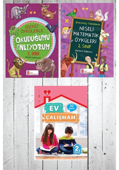 2.sınıf Ev Çalışmalarım + okuduğumu Anlıyorum + neşeli Matematik Öyküleri