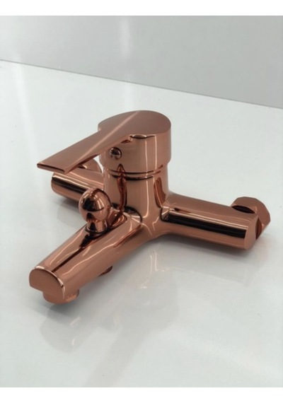 İsaoğlu Yapı Bakır Duş Seti Bron Duş Sistemi Batarya Dahil Komple Set Rose Bakır Duş Başlığı Rose Gold
