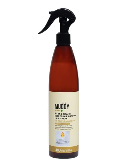 Muddy Onarıcı B-tox&keratin Shampoo 1000 Ml Ve Onarıcı B-tox&keratin Carbon Spray 400 Ml Beyaz