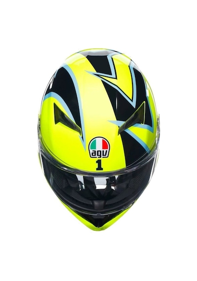 Agv K3 Rossi Wt Phillip Island 2005 Kapalı Motosiklet Kaskı Sarı - Siyah