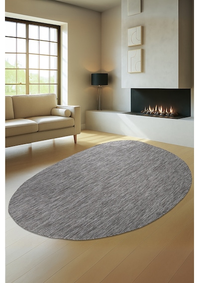 Konfor Halı Tema 9035 Gri Sisal Hasır İç Dış Mekan Kilim Dekoratif Bahçe Balkon Salon Halısı Gri