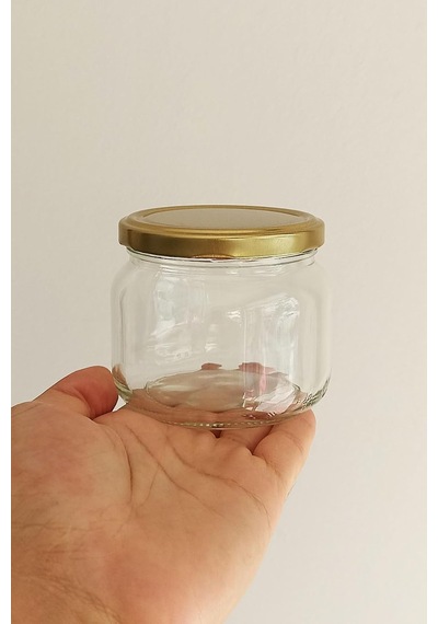 400 Ml Kavanoz Gold Konserve Kapaklı 400 Cc Şeffaf Magnolya, Reçel, Marmelat İçin Cam Kavanoz 2 Adet Diğer