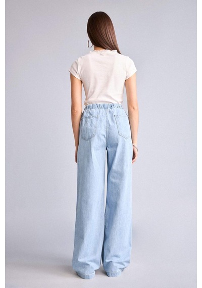 Defacto Wıde Leg Yüksek Bel Mavi Jean Pantolon I0051ax26hsnm85 İndigo-nm85