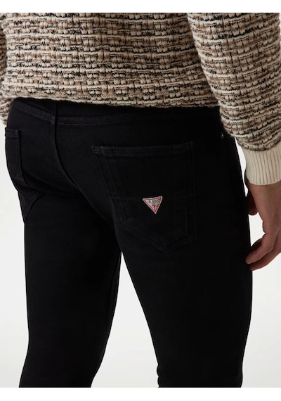 Guess Erkek Denim Skinny Fit Jeans Siyah