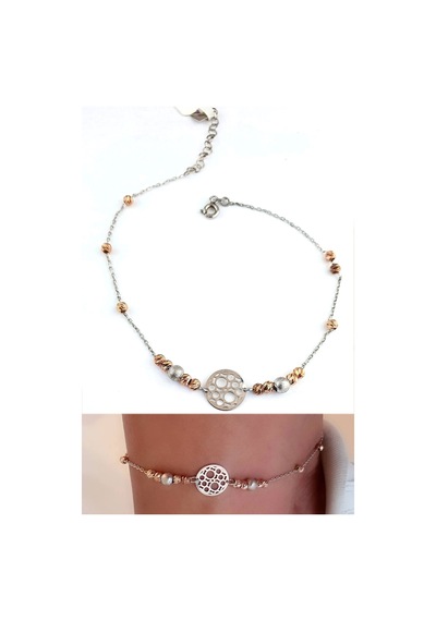 İtalyan Tasarımı 925 Ayar Gümüş Çift Renkli Trend Halhal Diğer