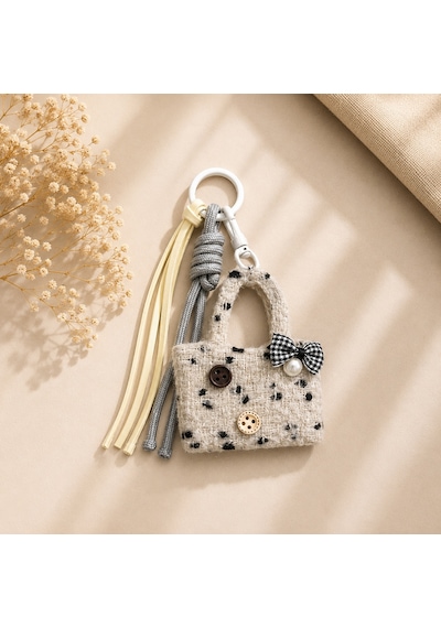 Kumru Studio Mini Çanta Charm Gri Telefon Ve Çanta Aksesuarı