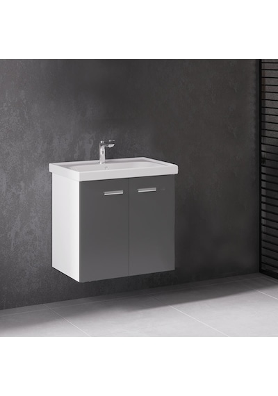 Denko Terra 60 Cm Mdf Antrasit Gri Banyo Dolabı Alt Modül Ve Lava Antrasit - Gri Denko Terra 60 Cm Mdf Antrasit Gri Banyo Dolabı Alt Modül Ve Lava Antrasit - Gri