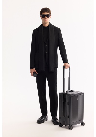 Avva Erkek Siyah Mono Yaka Bi-stretch Hafif Çizgili Blazer Comfort Slim Fit Ceket A52y4004 Avva Erkek Siyah Mono Yaka Bi-stretch Hafif Çizgili Blazer Comfort Slim Fit Ceket A52y4004