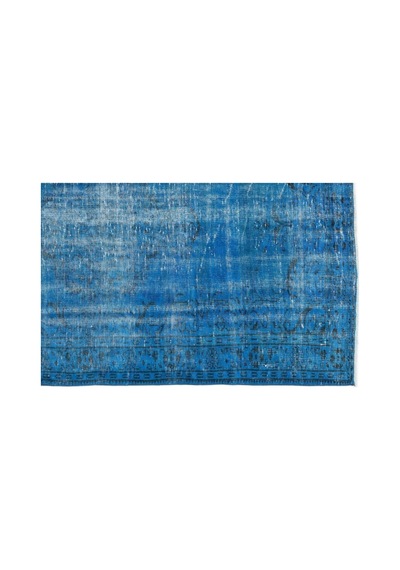 El Dokuması Vintage Yün-pamuk Turkuaz Halı 10854 143 X 240 Cm