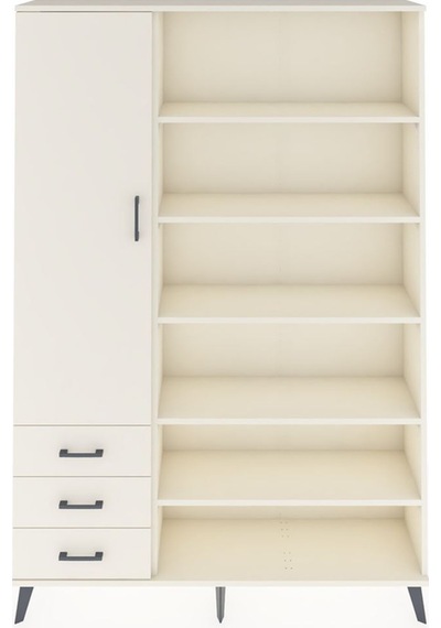 Arges Dolap 9 Raflı 3 Çekmeceli 3 Kapaklı 132x30x195 Aytaşı-a... Aytaşı
