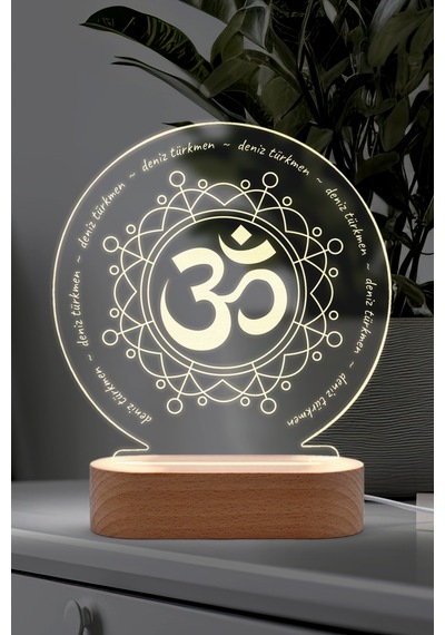 Yoga Om Sembollü Kişiye Özel Ledli Gece Lambası Masif Ahşap Tabanlı Usb Kablolu Pleksi Led Gece Lambası Yoga Om Sembollü Kişiye Özel Ledli Gece Lambası Masif Ahşap Tabanlı Usb Kablolu Pleksi Led Gece Lambası