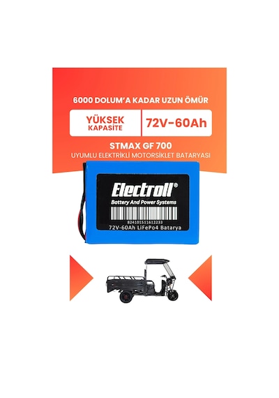 Stmax Gf 700 Batarya Yüksek Kapasite Lifepo4 72v 60ah Elektrikli Motosiklet Bataryası
