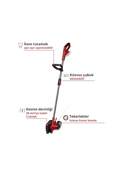 Akülü Kenar Kesme Ge-le 18/190 Li-solo Power X-change 18v, 3 Kademeli Derinlik Ayarı 29 38 Mm, 19 Cm Kesme Uzunlu