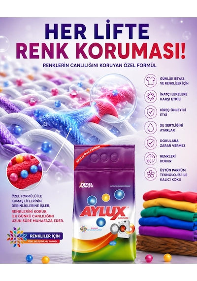 Toz Deterjanı Beyazlar & Renkliler 9 Kg Sık Yıkananlar