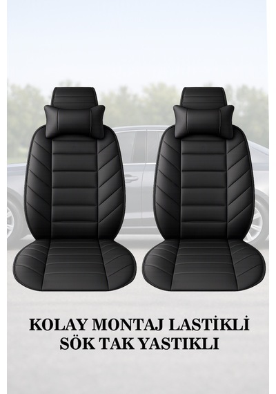Opel Meriva 2016 Uyumlu Siyah Renk Premium Lüks 2 Adet Minder Ve Yastık