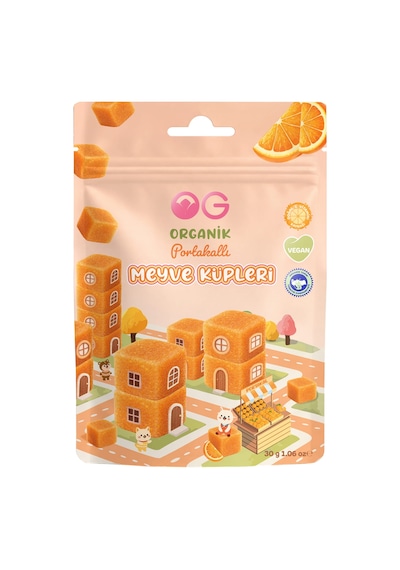 5'li Organik Portakallı Meyve Küpleri 5 X 30 Gr
