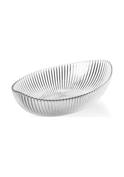 Lille - Derin Oval Cam Kase 20 Cm Şeffaf