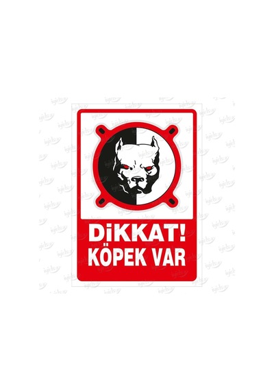 Köpek Bahçe Dükkan Uyarı Levhası