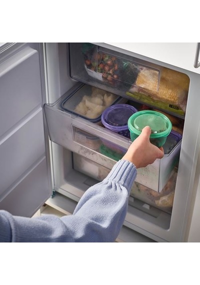 Ikea Pruta Plastik Saklama Kabı Seti, Lila-yeşil, 0,3 Lt, 2 Parça