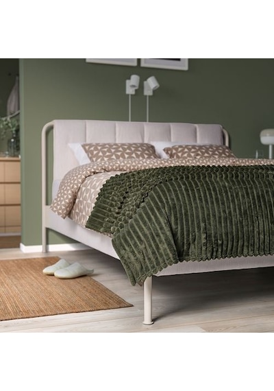 Ikea Gullstråle Yatak Örtüsü, Gri-yeşil, 230x250 Cm Yeşil 