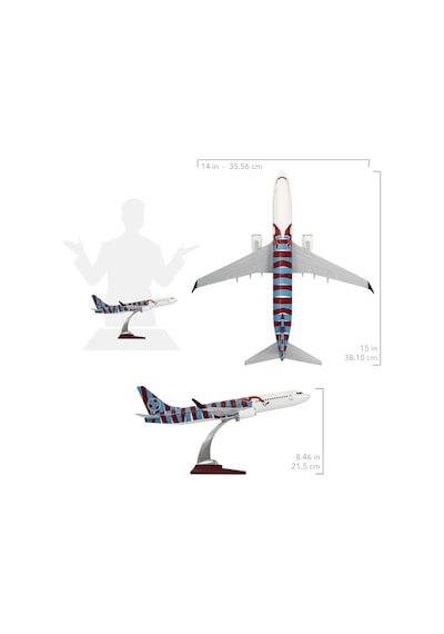 Zekupp Boeing 737-800 Bordo Mavi Taraftar Özel Tasarımlı 1/100