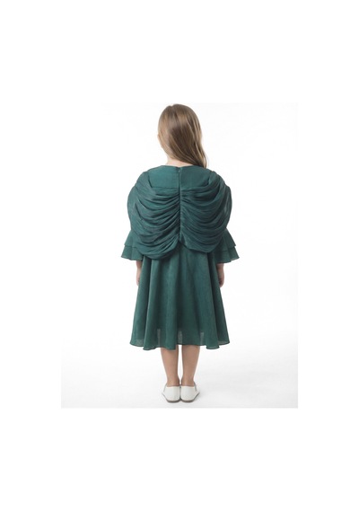 Xo Kids Kız Çocuk Elbise 3-10 Yaş 989 Yeşil