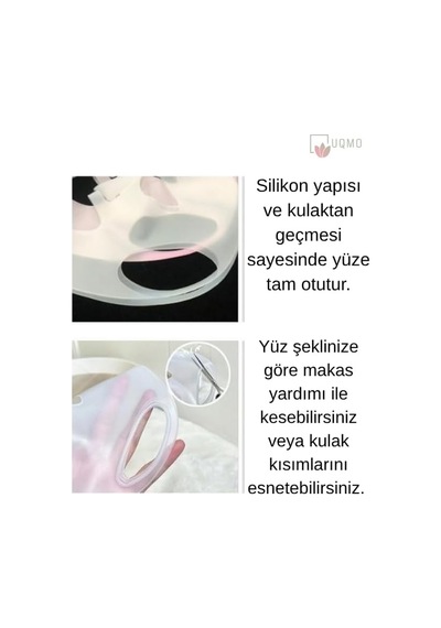 Silikon Yüz Maskesi Koruyucu & Sabitleyici Pembe