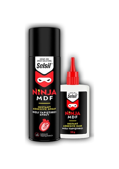 Selsil Ninja Hızlı Yapıştırıcı 50Gr + 200Ml Hızlı Yapıştırıcı Spr