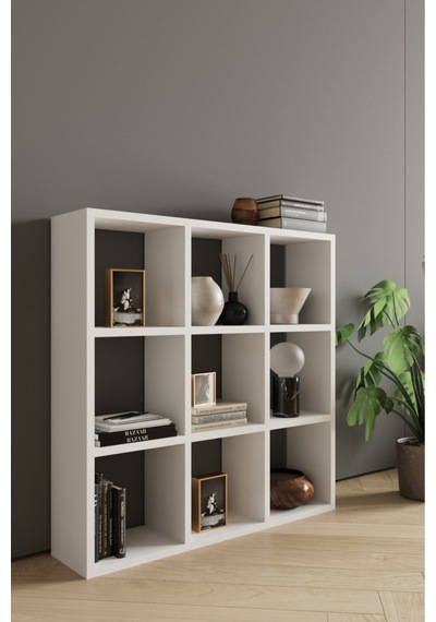Classy 107oya 9 Raflı Kare Kitaplık Beyaz Classy 107oya 9 Raflı Kare Kitaplık Beyaz