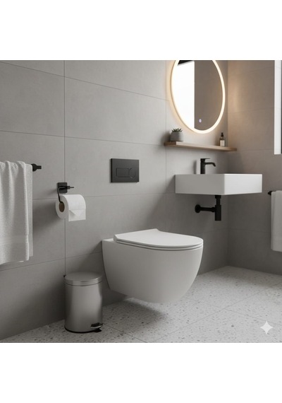 Metal Siyah Rulo Kağıt Havluluk Tuvalet Wc Kağıtlık Banyoda Şık Tasarım Siyah