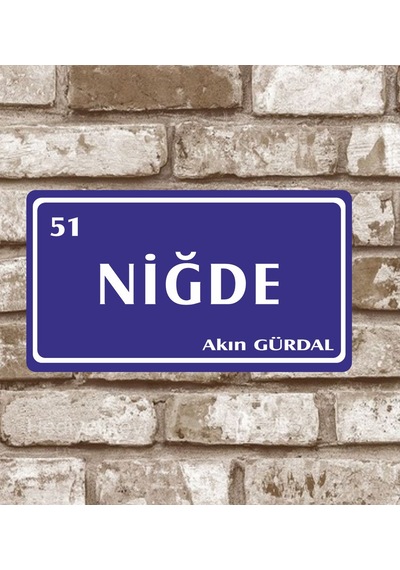 Kişiye Özel Metal Plaka Niğde 51 Retro Poster (29X15)