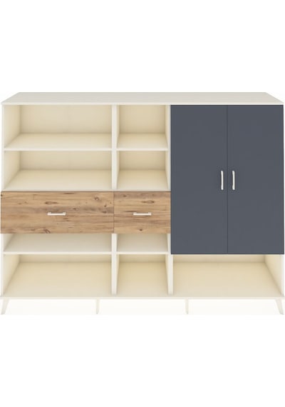 Hyperion Dolap 10 Raflı 2 Çekmeceli 2 Kapaklı 220x44x163 Aytaşı-a Aytaşı-antrasit/çam Hyperion Dolap 10 Raflı 2 Çekmeceli 2 Kapaklı 220x44x163 Aytaşı-a Aytaşı-antrasit/çam