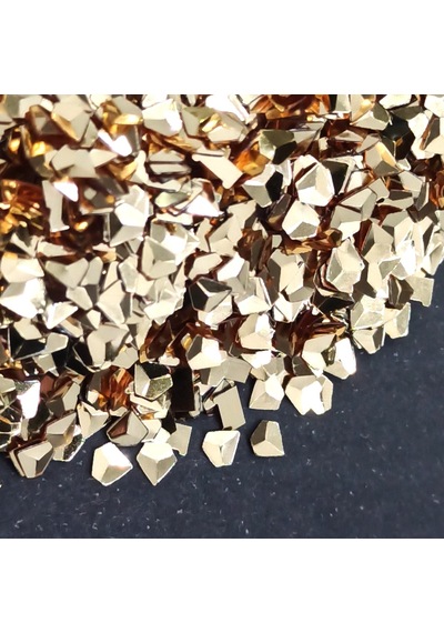 Glitter Epoksi Reçine Süsleme Pulu Üç Boyutlu Elmas Görünümlü Nail Art Makyaj Sim Gold 100 Gr