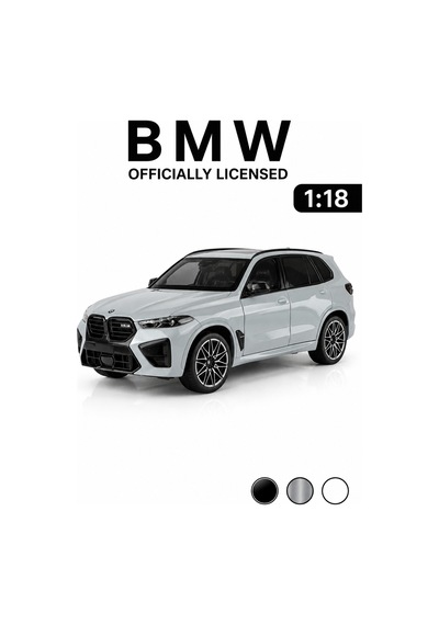1:18 Bmw X5 M Competition Lisanslı Metal Diecast Model Araba Gri Çok Renkli