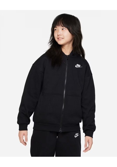Nike Nıke Fd2931-010 Club Fleece Genç Çocuk Kapüşonlu Sweat Siyah