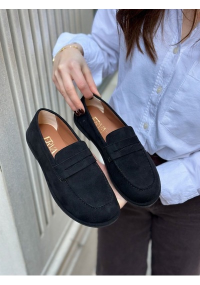 Erva'nın Butiği Siyah Süet Daria Kadın Casual Günlük Ayakkabı-6132