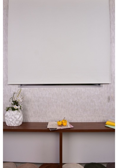 Krem Karartma Düz Etek Dilimsiz Krem Blackout Zebra Stor Güneşlik Perde 120 X 240