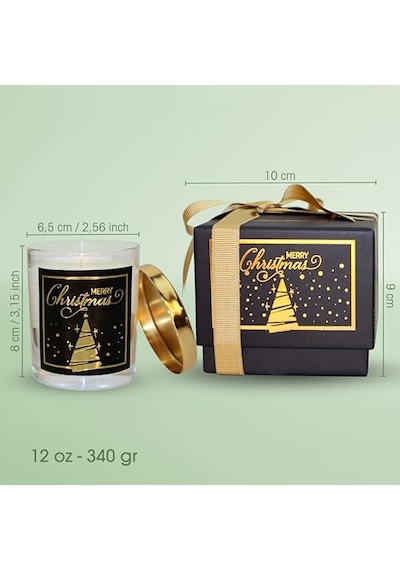 Hediyesi Yılbaşı Çam Ağacı Ahşap Ve Baharatlı Sandal Kokulu Doğal Bio Balmum 135 G Kokulu Mum 40 Saat Yanma Sü Çok Renkli