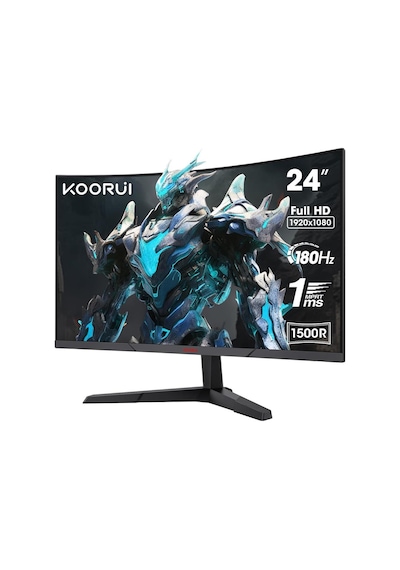 Koorui 24E6CA 23.6" 1 MS Full HD Curved 180 Hz Oyuncu Monitörü Teşhir