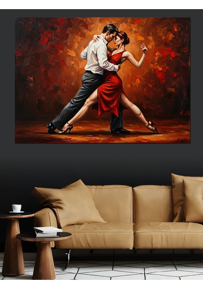 Tutkulu Tango Dansı Dekoratif Kanvas - Mdf Ahşap Tablo