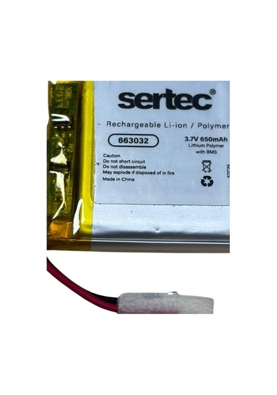 Sertec 663032 3.7v 650mah Li-polymer Pil Devreli/1.5a Evimdeyokyok