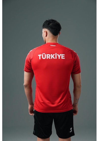 Hummel Milli Takım Line Antrenman Tişört Kırmızı