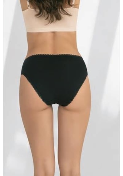 Fabony Bayan Dantelli Bikini Külot 1170 Siyah