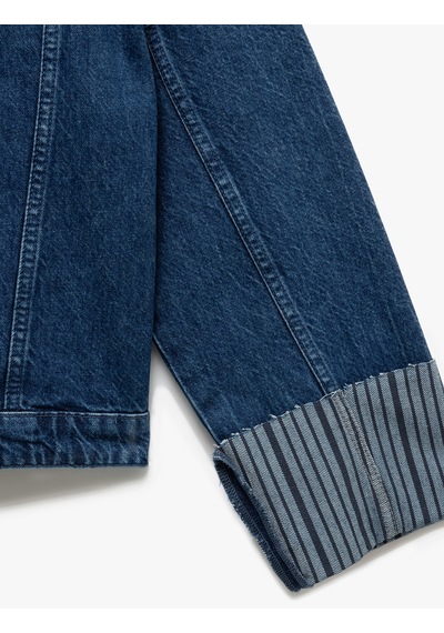 Koton Çift Cepli Bisiklet Yaka Kolları Katlı Düğmeli Denim Ceket Koyu İndigo 5sal50029md Dark Indigo İndigo Koton Çift Cepli Bisiklet Yaka Kolları Katlı Düğmeli Denim Ceket Koyu İndigo 5sal50029md Dark Indigo İndigo